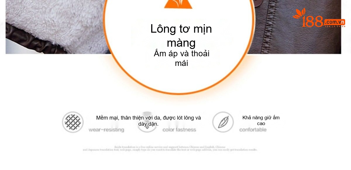Áo Khoác Da PU Nữ Lót Lông Cổ Lông Dáng Ngắn Màu Đen, Nâu chi tiết 8