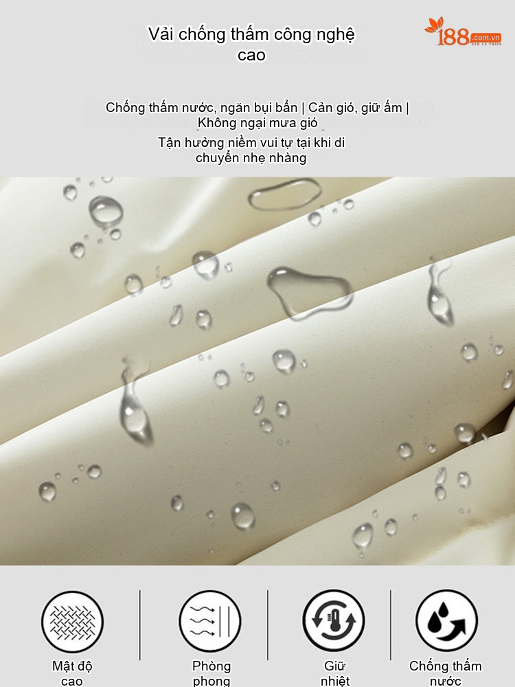 Áo Khoác Cotton Nam Nữ Dáng Rộng Cổ Trụ Chống Thấm Nước Mùa Đông Màu Xám Đậm, Tím, Đỏ, Xanh Lá...