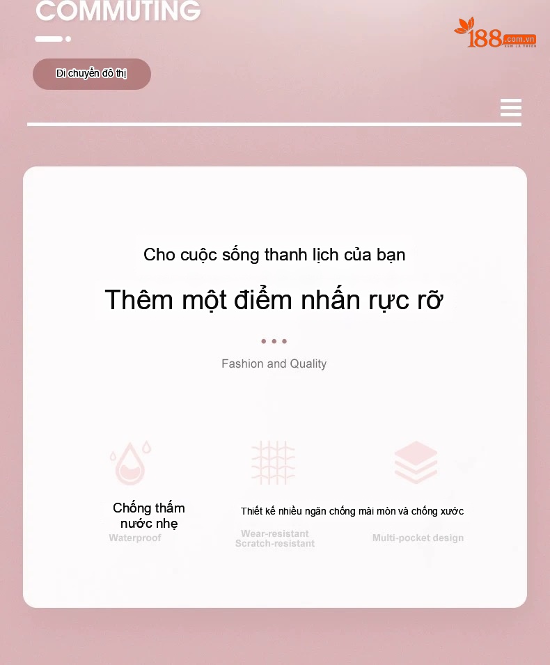 Balo Laptop Nữ Sinh Viên, Học Sinh Cấp 3 Vải Dệt Phong Cách Hàn Quốc Đựng Vừa A4 Màu Be, Hồng chi tiết 4