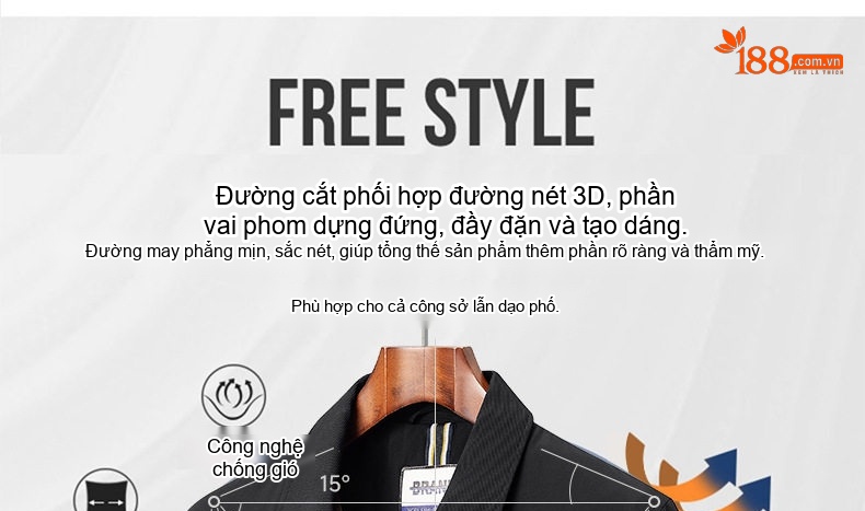 Áo Khoác Cotton Nam Tơ Tằm Chần Bông Dáng Ôm Vừa Màu Xanh Olive, Đen chi tiết 7