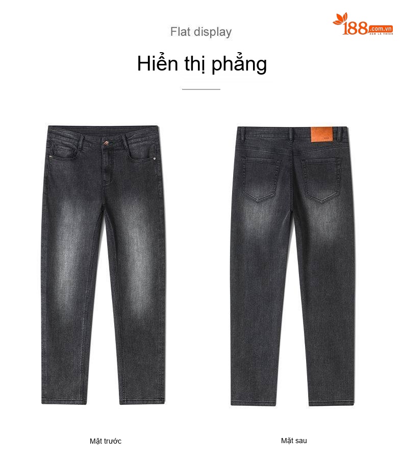 Quần Jean Nam Ống Đứng Lụa Lyocell Cao Cấp, Thoải Mái Màu Xanh Dương, Xám chi tiết 26