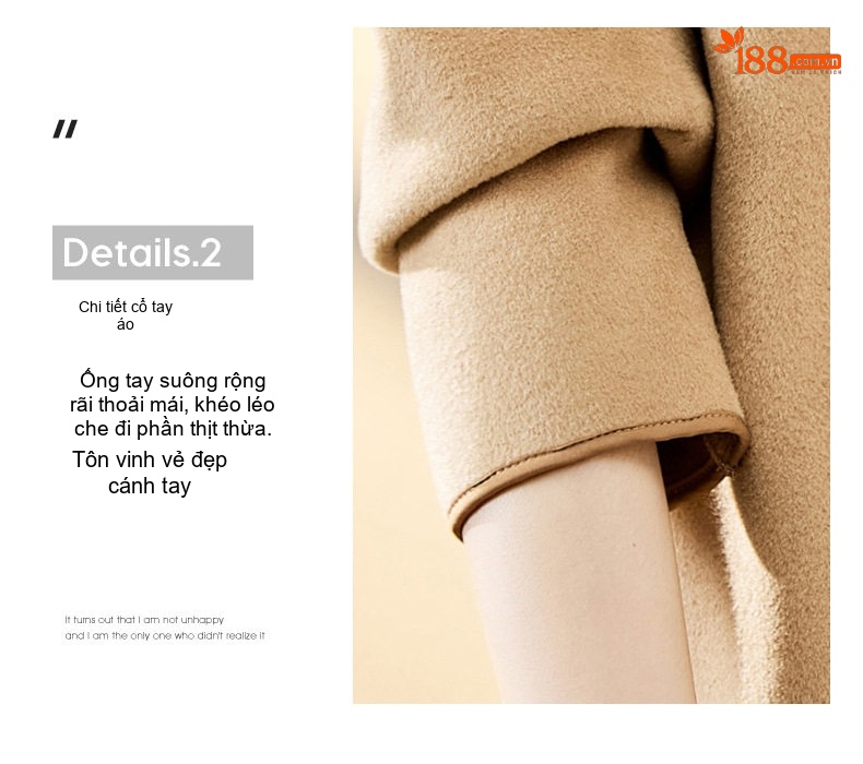 Áo Khoác Dạ Nữ Ngắn Hai Mặt Dáng Blazer Thanh Lịch Màu Be, Nâu chi tiết 12