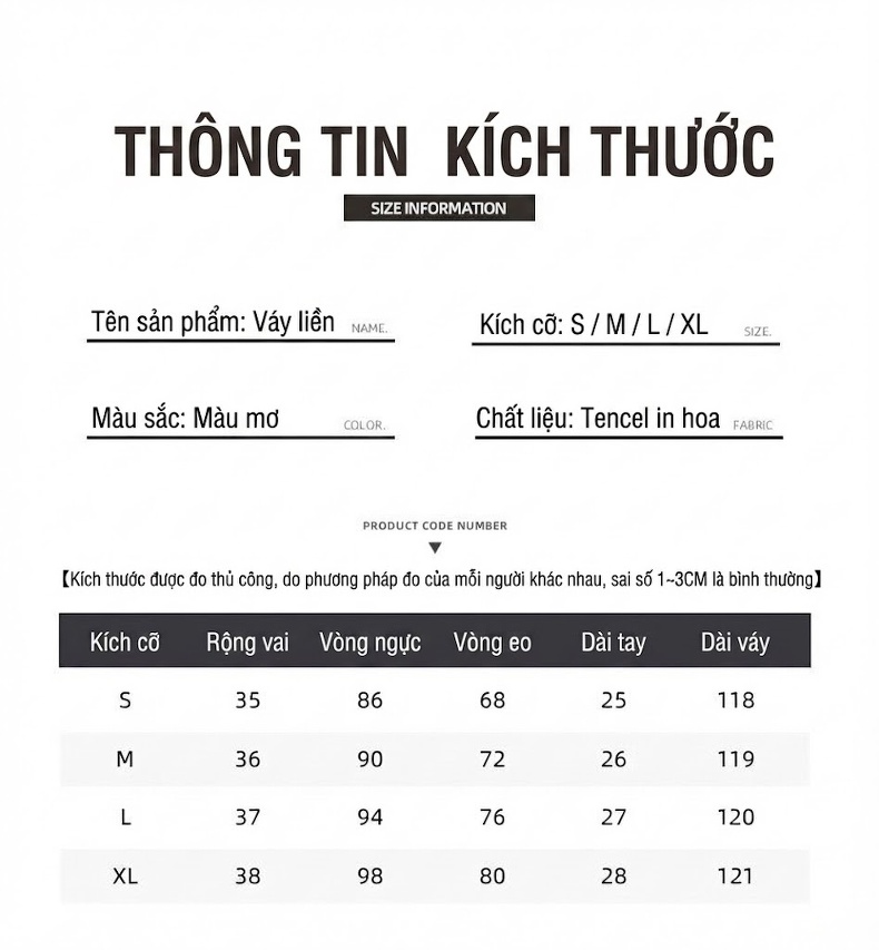 Váy Hoa Nhí Voan Dáng Dài Tay Ngắn Phong Cách Pháp Thanh Lịch chi tiết 3