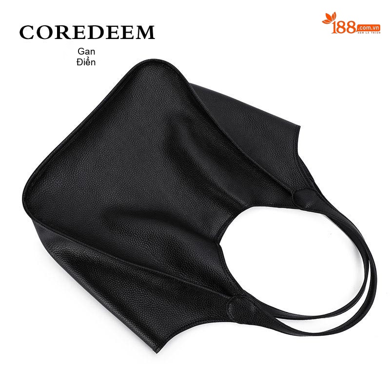 Túi Tote Nữ Da Bò Sức Chứa Lớn Đeo Vai Phong Cách Tiểu Thư Màu Đen