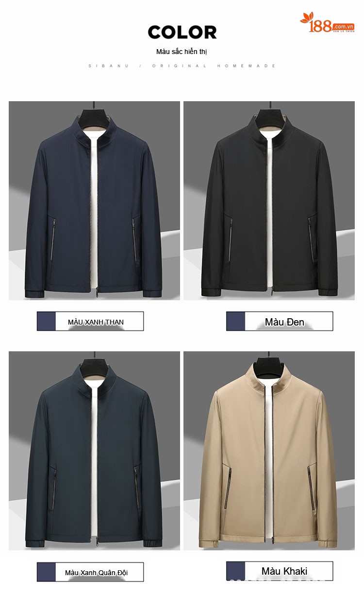 2W01619005 Ve áo xanh navy