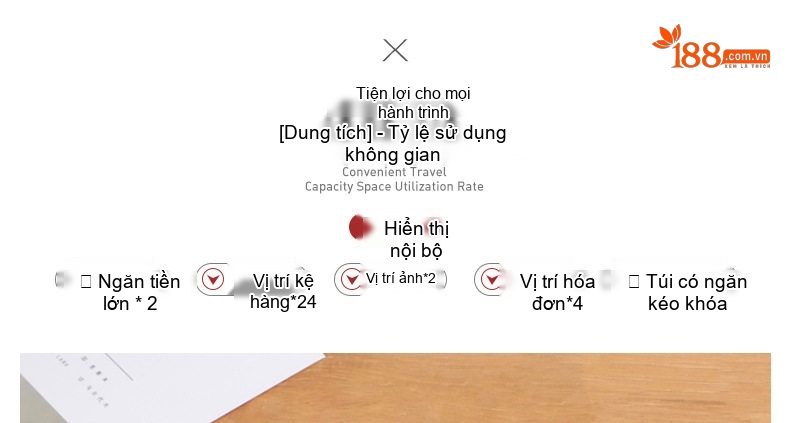 Ví Nữ Da Thật Dáng Dài Thiết Kế Nhỏ Gọn Phong Cách Ins Màu Nâu chi tiết 3