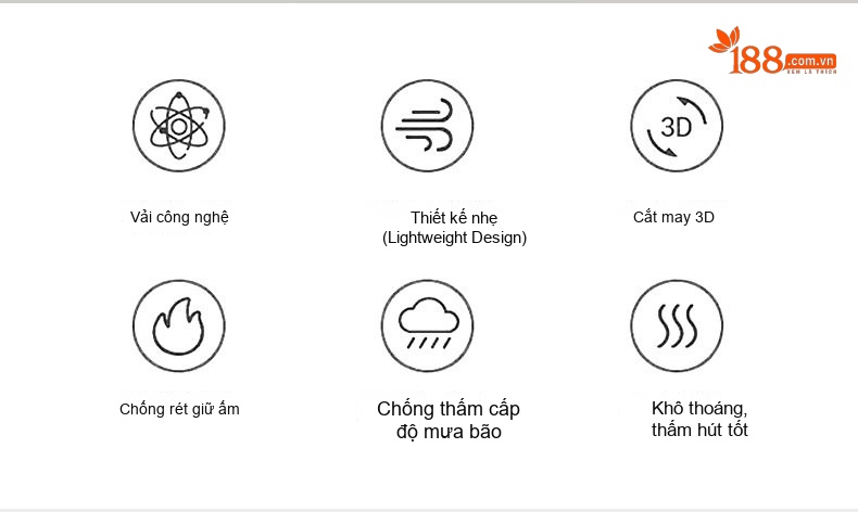 Áo Gile Nam Nữ Phom Rộng Mùa Đông Chống Thấm Nước Có Cổ Màu Cam, Trắng, Đen chi tiết 3