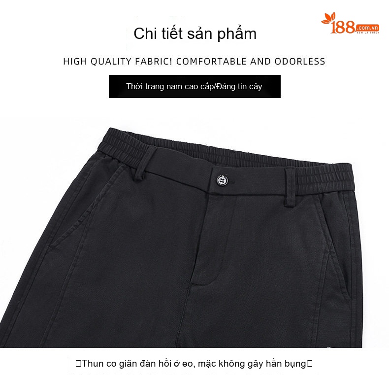 Quần Dài Nam Ống Suông Lót Lông Cừu Giữ Nhiệt Co Giãn Màu Đen, Xám, Nâu, Xanh Navy chi tiết 23