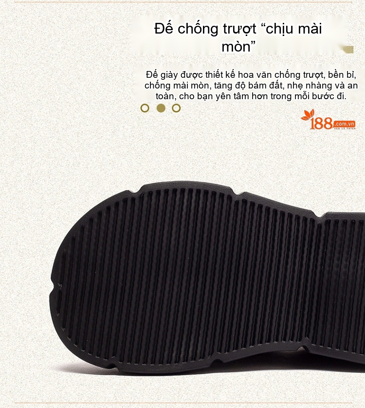 Giày Búp Bê Nữ Đế Bánh Mì Dây Buộc Da Mờ Chiều Cao Đế Khoảng 5cm Màu Đen, Nâu, Xanh Lá chi tiết 4