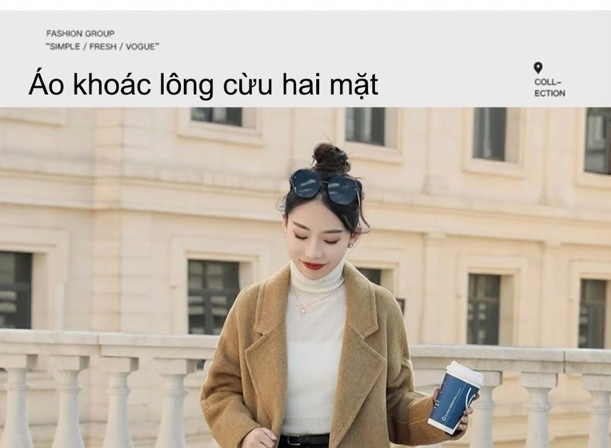 Áo Khoác Dạ Nữ Dáng Dài Vừa Vặn Thời Trang Màu Nâu, Be, Đen chi tiết 2