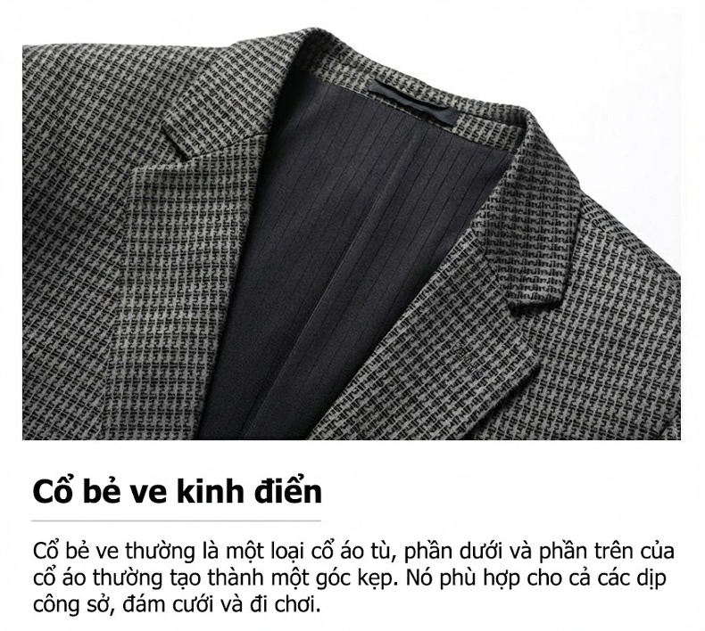 Áo Blazer Nam Thu Đông Dáng Ôm Co Giãn Chống Nhăn Màu Xám chi tiết 11