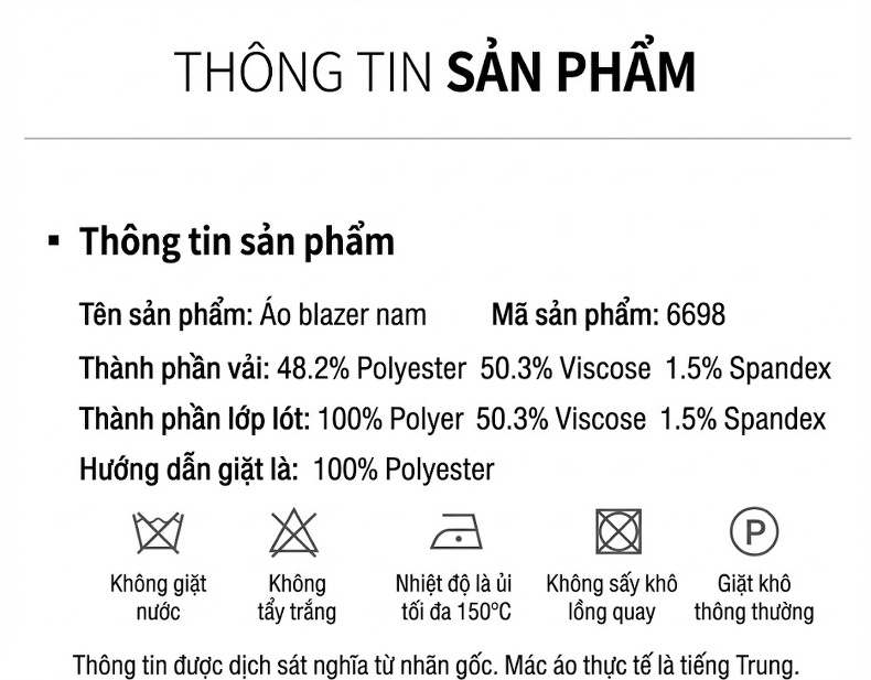 Áo Blazer Nam Thu Đông Dáng Ôm Co Giãn Chống Nhăn Màu Xám chi tiết 14