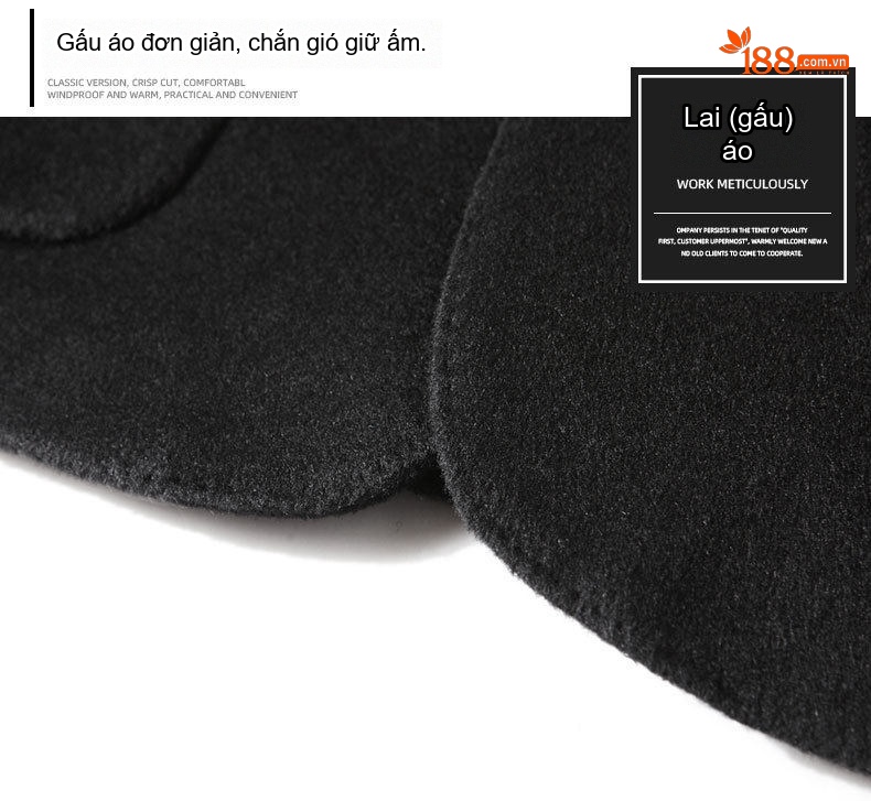 Áo Blazer Nam Wool (Lông Cừu) Dáng Ôm Vừa Chống Nhăn Phong Cách Doanh Nhân Màu Đen chi tiết 19