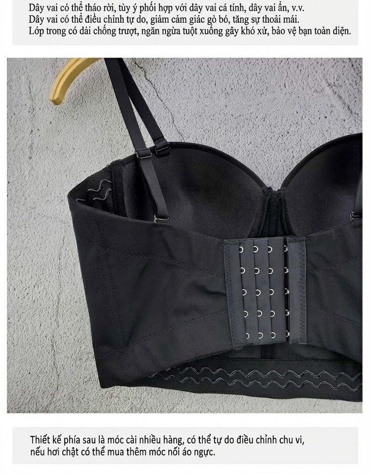 Áo Bra Croptop Nữ Thủ Công Đính Hạt Acrylic Phong Cách Tiểu Thư Màu Đen, Trắng, Đỏ, Xanh... chi tiết 6