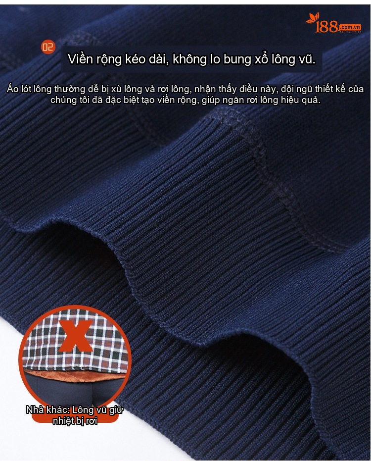 Áo Cardigan Nam Giả Hai Lớp Dệt Kim Lót Lông Dày Dặn Màu Đen, Xanh Navy, Xám, Be... chi tiết 4