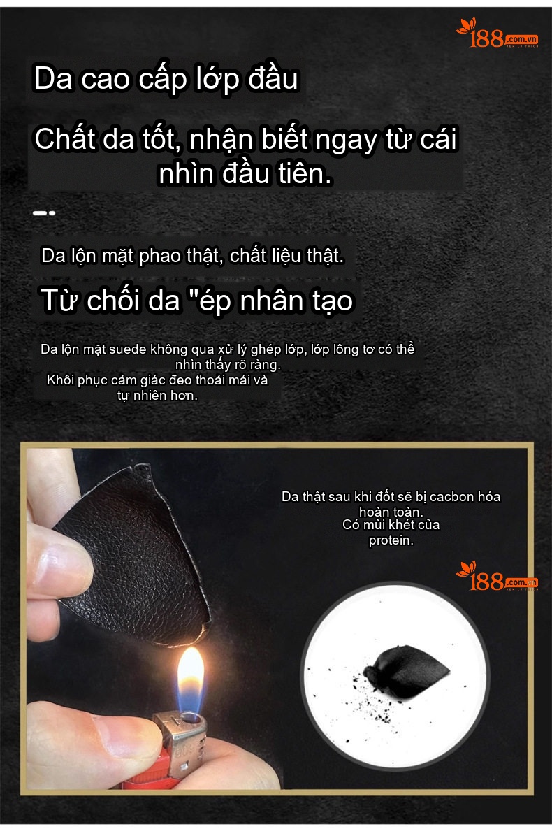 Áo Gile Da Nam Da Cừu Kiểu Biker Mỏng Phong Cách Thời Trang Màu Đen, Nâu chi tiết 4