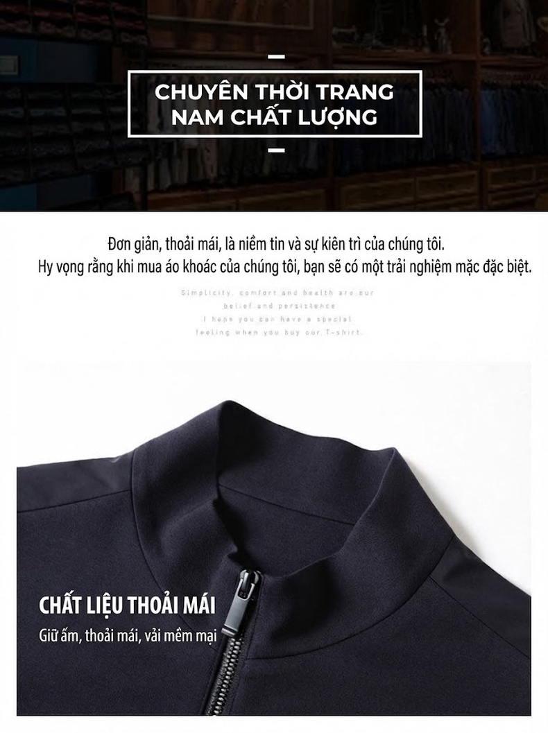 Áo Gile Nam Dáng Ôm Vừa Vặn Màu Nâu, Xanh Đen chi tiết 4
