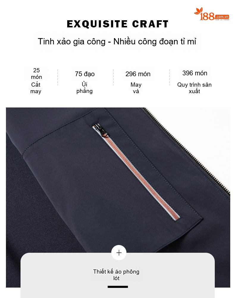 Áo Gile Nam Dáng Ôm Vừa Vặn Màu Nâu, Xanh Đen chi tiết 5