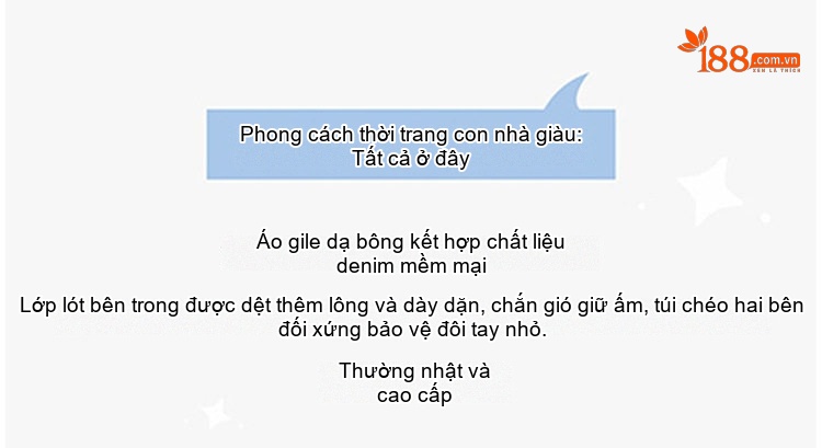 Áo Gile Nữ Denim Lót Lông Mao Dày Dặn Phong Cách Thu Đông Màu Xanh, Xám chi tiết 8