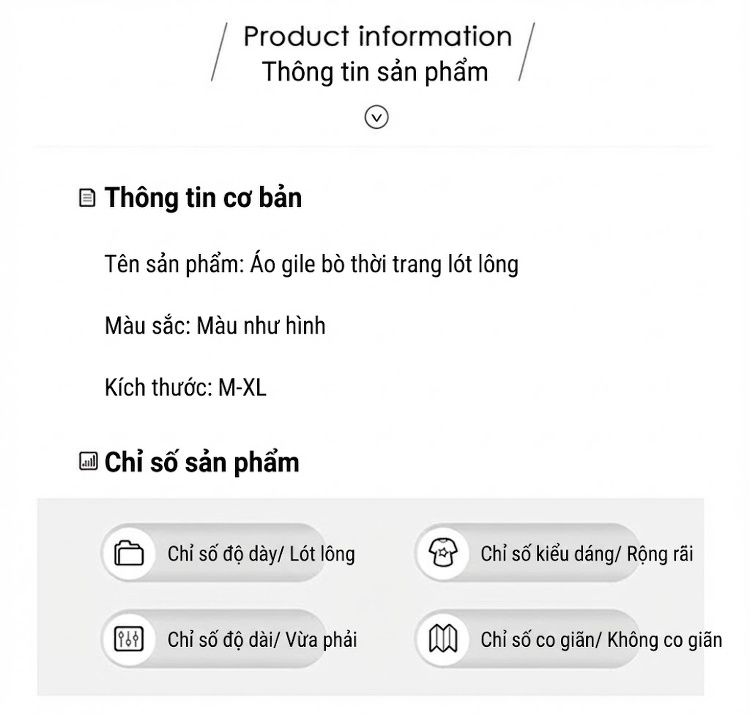 Áo Gile Nữ Denim Lót Lông Mao Dày Dặn Phong Cách Thu Đông Màu Xanh, Xám chi tiết 13