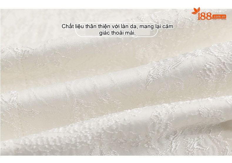 Áo Gile Nữ Trung Niên Thêu Hoa Cổ Điển Cúc Tàu Màu Trắng Kem chi tiết 7
