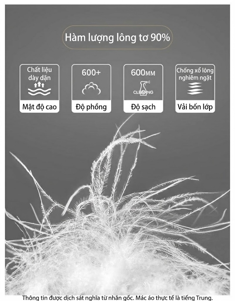 Áo Gile Phao Lông Vũ Nam 90% Lông Vịt Trắng Giữ Nhiệt Màu Đen, Đỏ chi tiết 3