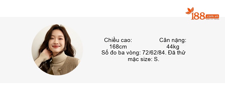 Áo Gilet Nữ Dệt Kim Móc Bím Họa Tiết Phong Cách Hàn Quốc Màu Be chi tiết 8