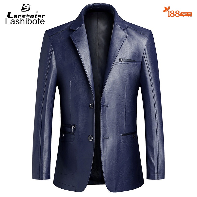 Áo Khoác Blazer Nam Da Bóng Phong Cách Hàn Quốc Màu Đen, Nâu, Đỏ, Xanh Navy...