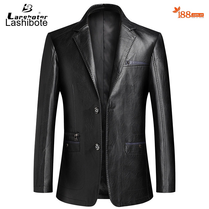 Áo Khoác Blazer Nam Da Bóng Phong Cách Hàn Quốc Màu Đen, Nâu, Đỏ, Xanh Navy...