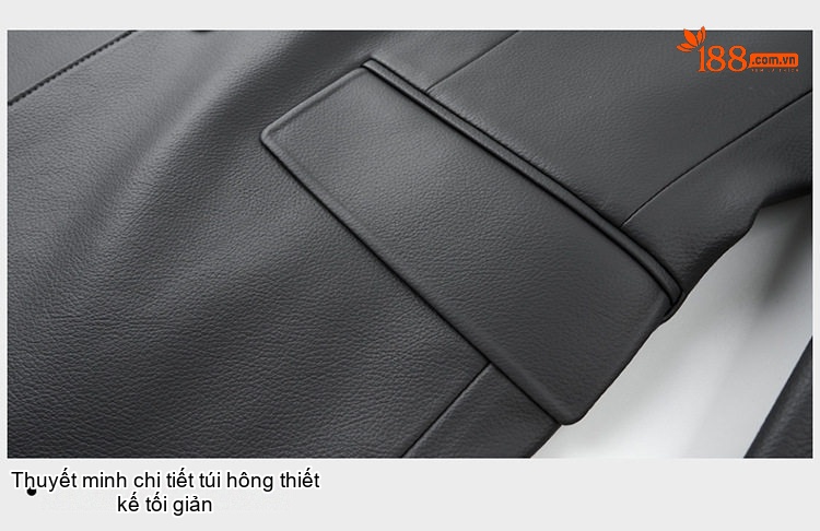 Áo Khoác Blazer Nam Da PU Giả Da Phong Cách Thanh Lịch Màu Đen, Be chi tiết 24
