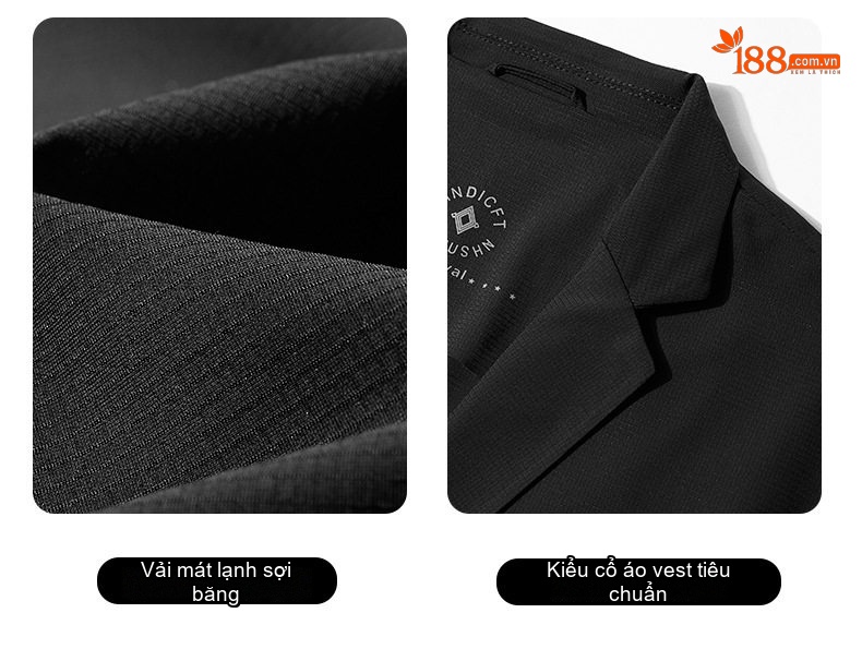 Áo Khoác Blazer Nam Mỏng Nhẹ Thoáng Mát Chống Nắng Màu Đen, Xám chi tiết 17