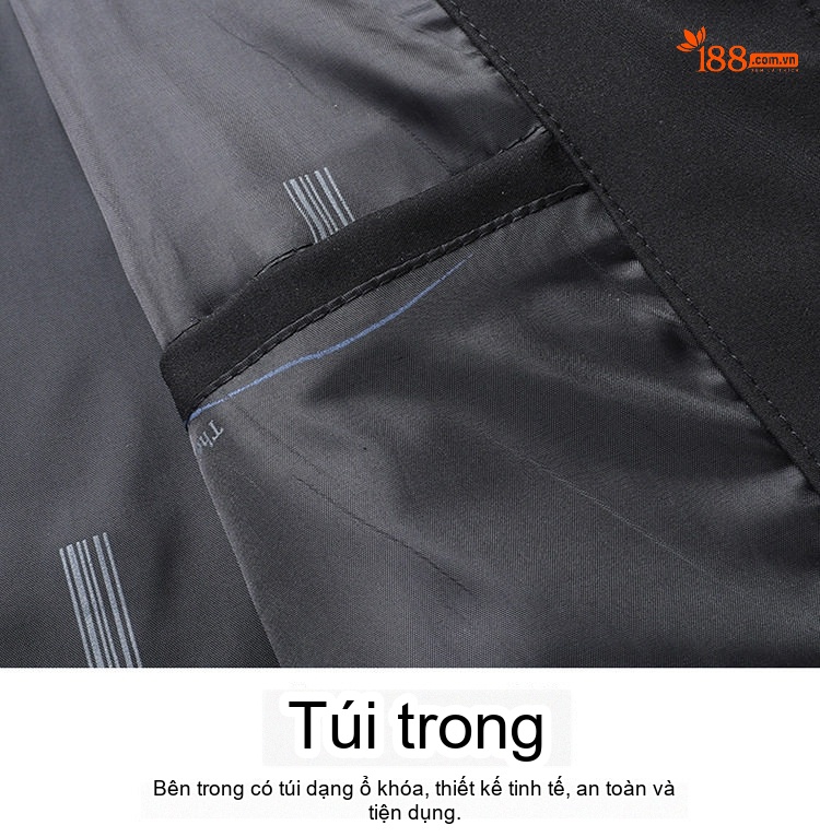 Áo Khoác Blazer Nam Mỏng Phong Cách Công Sở Màu Đen, Xanh Navy, Đỏ chi tiết 22