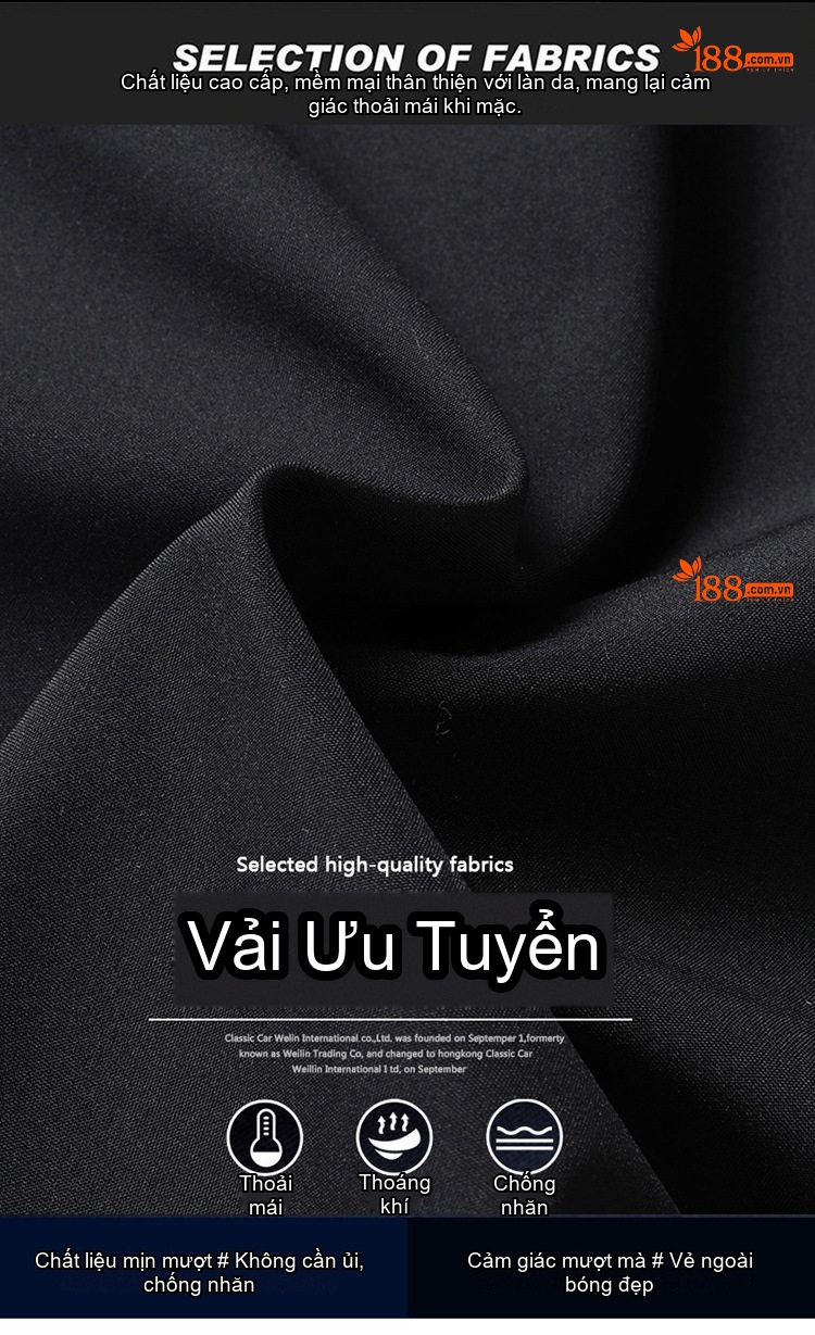 Áo Khoác Blazer Nam Mỏng Phong Cách Công Sở Màu Đen, Xanh Navy, Đỏ chi tiết 2