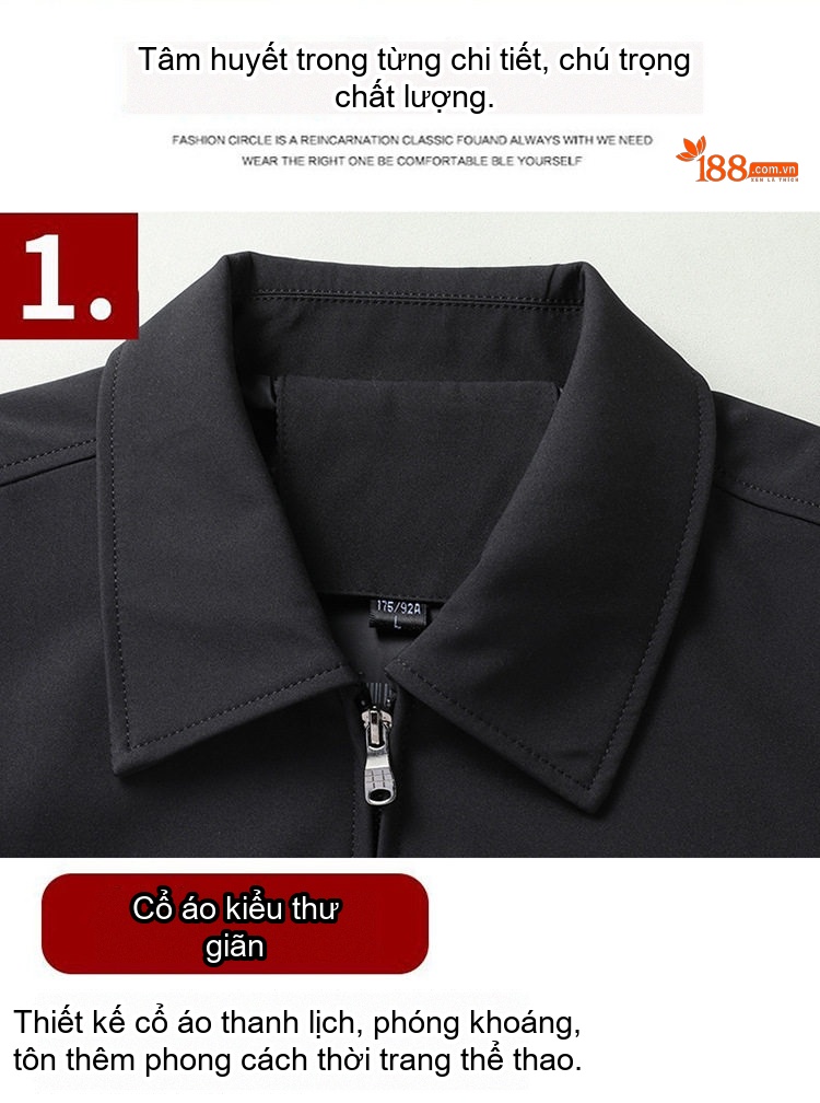 Áo Khoác Blazer Nam Mỏng Phong Cách Công Sở Màu Đen, Xanh Navy, Đỏ chi tiết 4