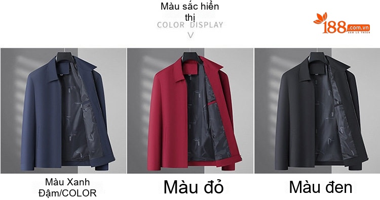 Áo Khoác Blazer Nam Mỏng Phong Cách Công Sở Màu Đen, Xanh Navy, Đỏ chi tiết 9