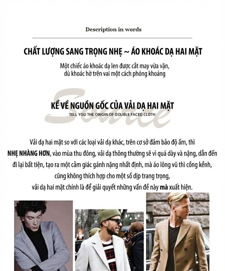 Áo Khoác Blazer Nam Vải Tuýt Kẻ Ô Hai Mặt Phong Cách Doanh Nhân Màu Xám chi tiết 2