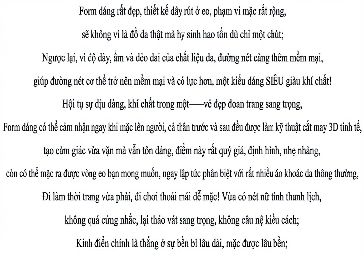 Áo Khoác Blazer Nữ Da Thật Dáng Ngắn Chiết Eo chi tiết 2