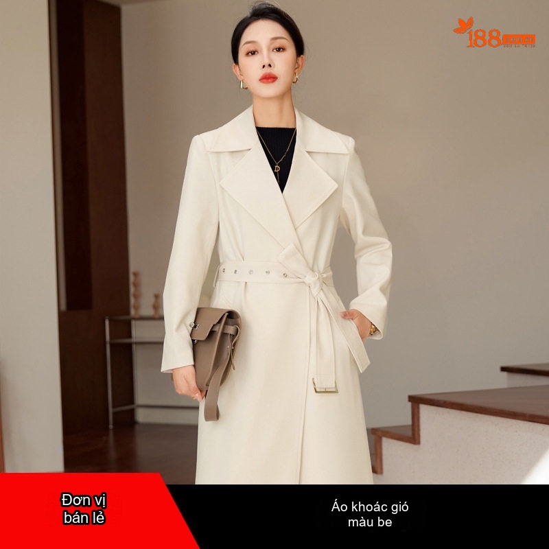 Áo Blazer Nữ Dáng Dài Thắt Eo Phong Cách Hàn Quốc