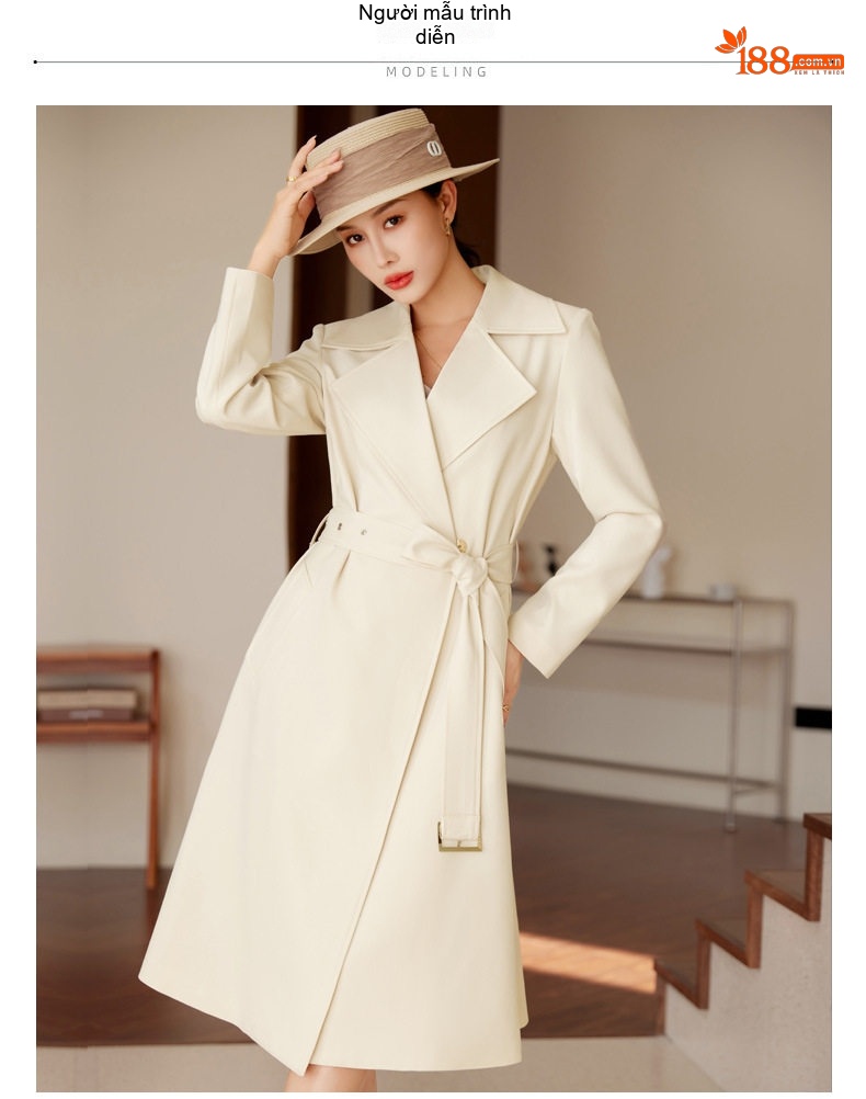 Áo Blazer Nữ Dáng Dài Thắt Eo Phong Cách Hàn Quốc chi tiết 13