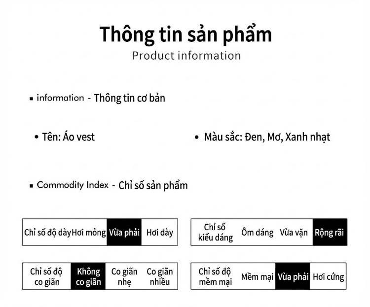 Áo Khoác Blazer Nữ Tay Lỡ Phong Cách Hàn Quốc Màu Xanh Nhạt, Kem, Đen chi tiết 9