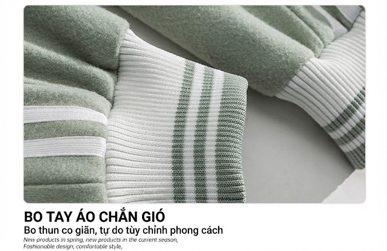 Áo Khoác Bomber Dáng Rộng Unisex Phong Cách Hàn Quốc Màu Trắng Kem, Đen, Xanh Mint, Hồng chi tiết 21