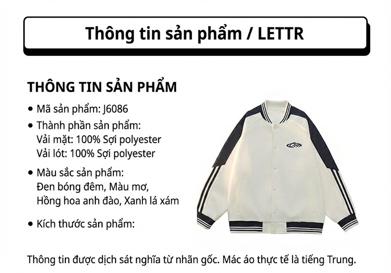 Áo Khoác Bomber Dáng Rộng Unisex Phong Cách Hàn Quốc Màu Trắng Kem, Đen, Xanh Mint, Hồng chi tiết 4