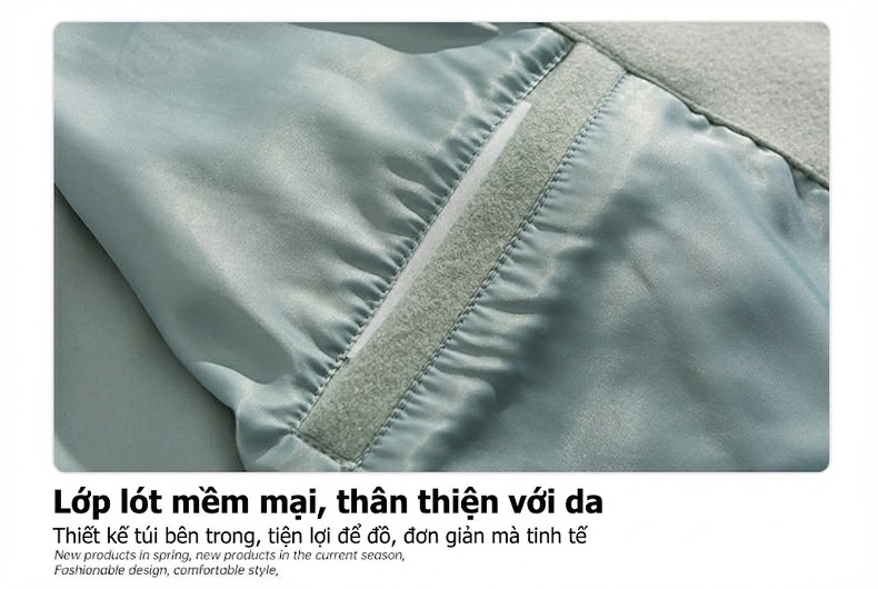 Áo Khoác Bomber Dáng Rộng Unisex Phong Cách Hàn Quốc Màu Trắng Kem, Đen, Xanh Mint, Hồng chi tiết 20