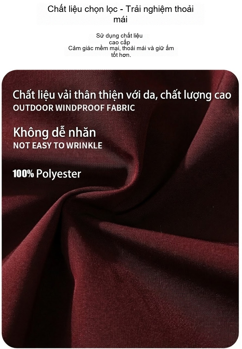 Áo Khoác Bomber Nam Cổ Bẻ Tay Bo Chun Phong Cách Quốc Triều Màu Đỏ, Đen, Xám... chi tiết 4