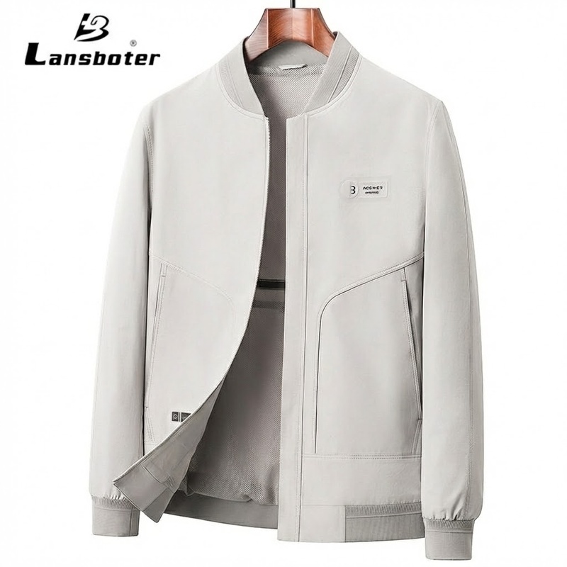 Áo khoác bomber nam cổ bóng chày chất liệu nỉ