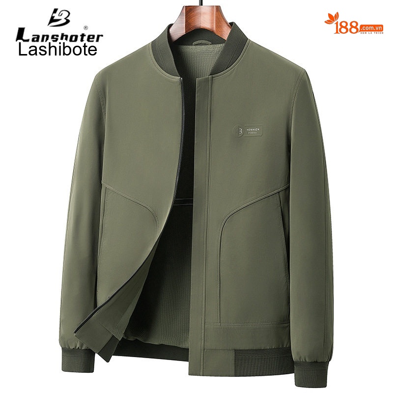 Áo khoác bomber nam cổ bóng chày chất liệu nỉ