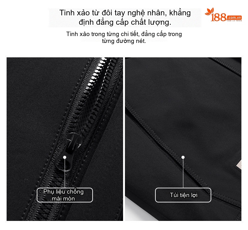 Áo khoác bomber nam cổ bóng chày chất liệu nỉ chi tiết 4