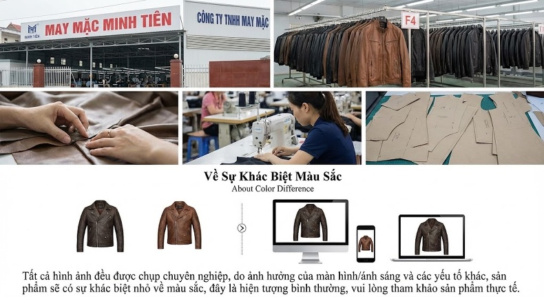 Áo Khoác Bomber Nam Da Cừu Thật Lót Nỉ Dáng Ôm Màu Đen chi tiết 9