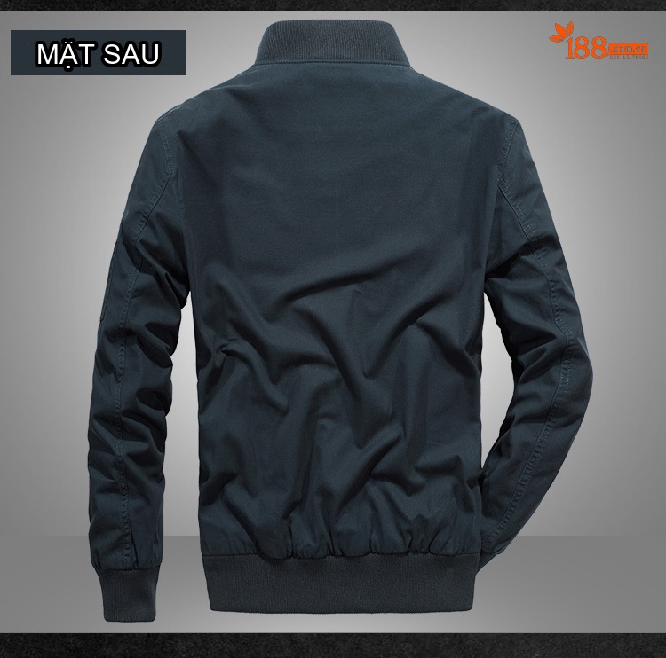 Áo Khoác Bomber Nam Mỏng Nhẹ Phong Cách Hàn Quốc Dáng Rộng Màu Be, Xanh Olive, Xanh Navy chi tiết 8