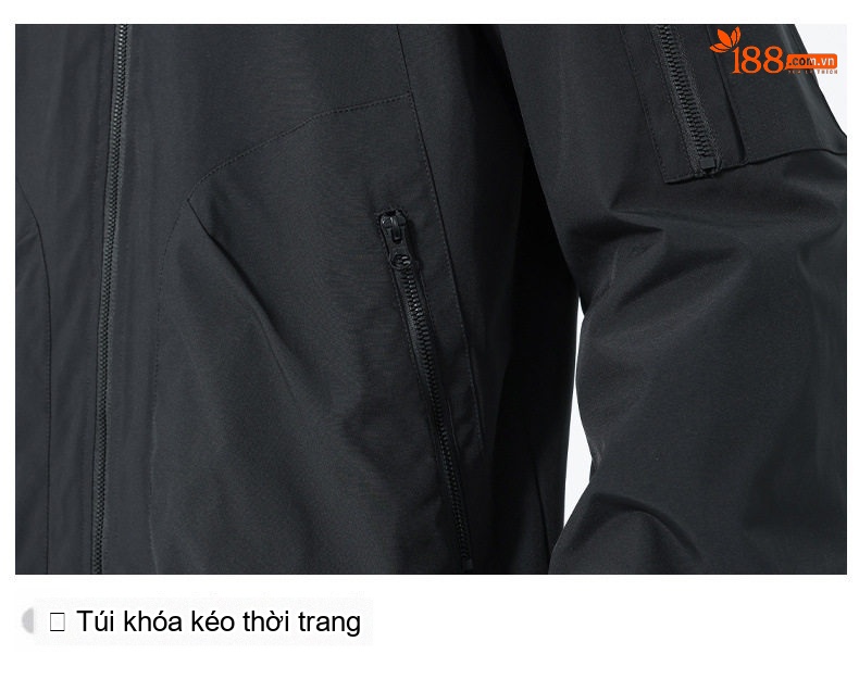 Áo Khoác Bomber Nam Thu Đông Dáng Rộng Phong Cách Phi Công Màu Đen, Xanh Olive chi tiết 11
